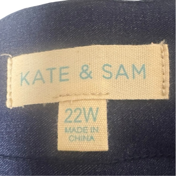 Kate & Sam Pull On Shorts Bermuda Women’s 22 W Stretch Navy Blue - Picture 5 of 7